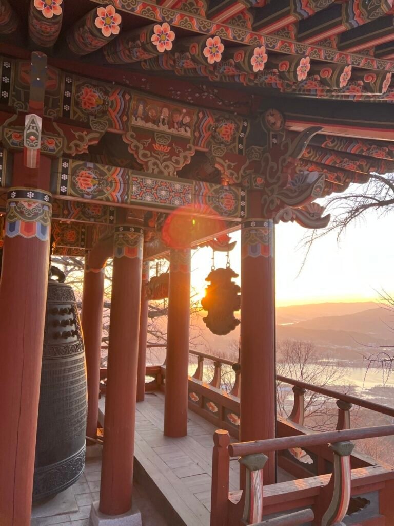 Korean New Year tradition of watching the first sunrise at Sujongsa Temple