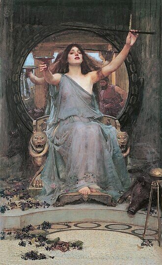 Circe from The Odyssey depicted in a classical painting