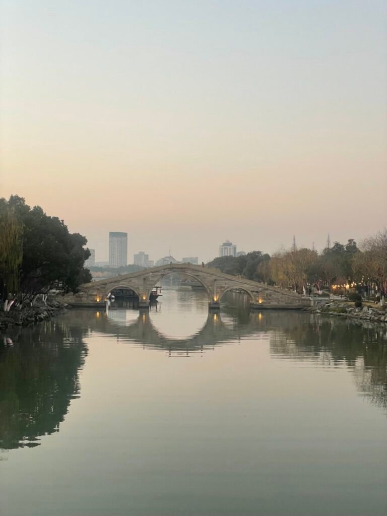 Jiaxing travel at night in Zhejiang, China
