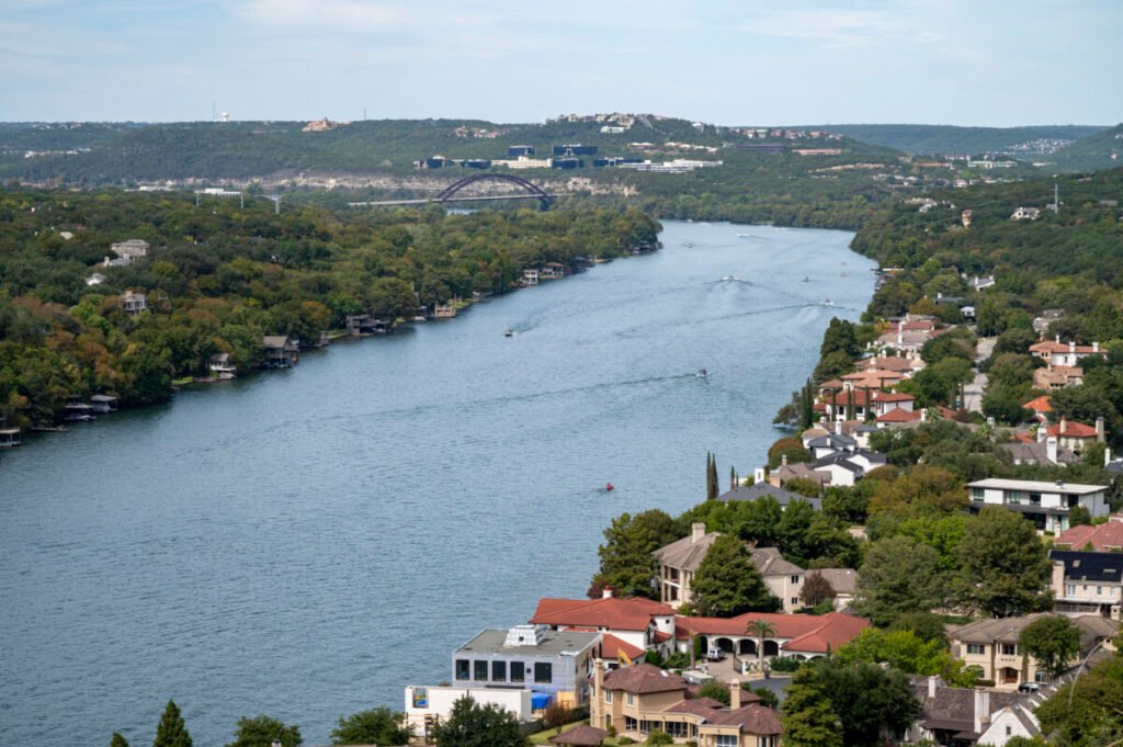 Lake Austin view from Mount Bonnell in Austin Texas