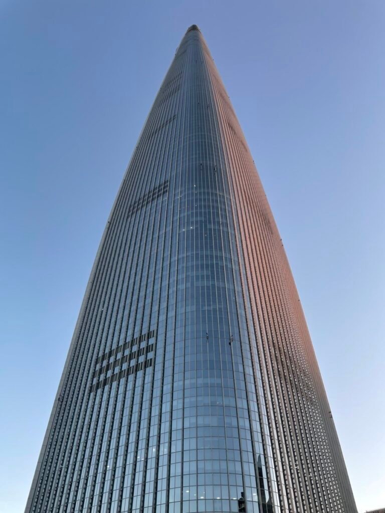 Lotte World Tower near Lotte Concert Hall in Seoul