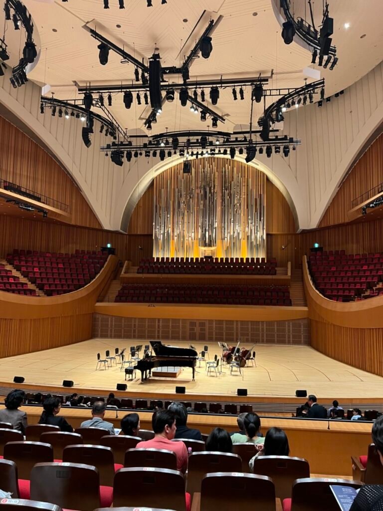 Inside Lotte Concert Hall before a classical concert in Seoul
